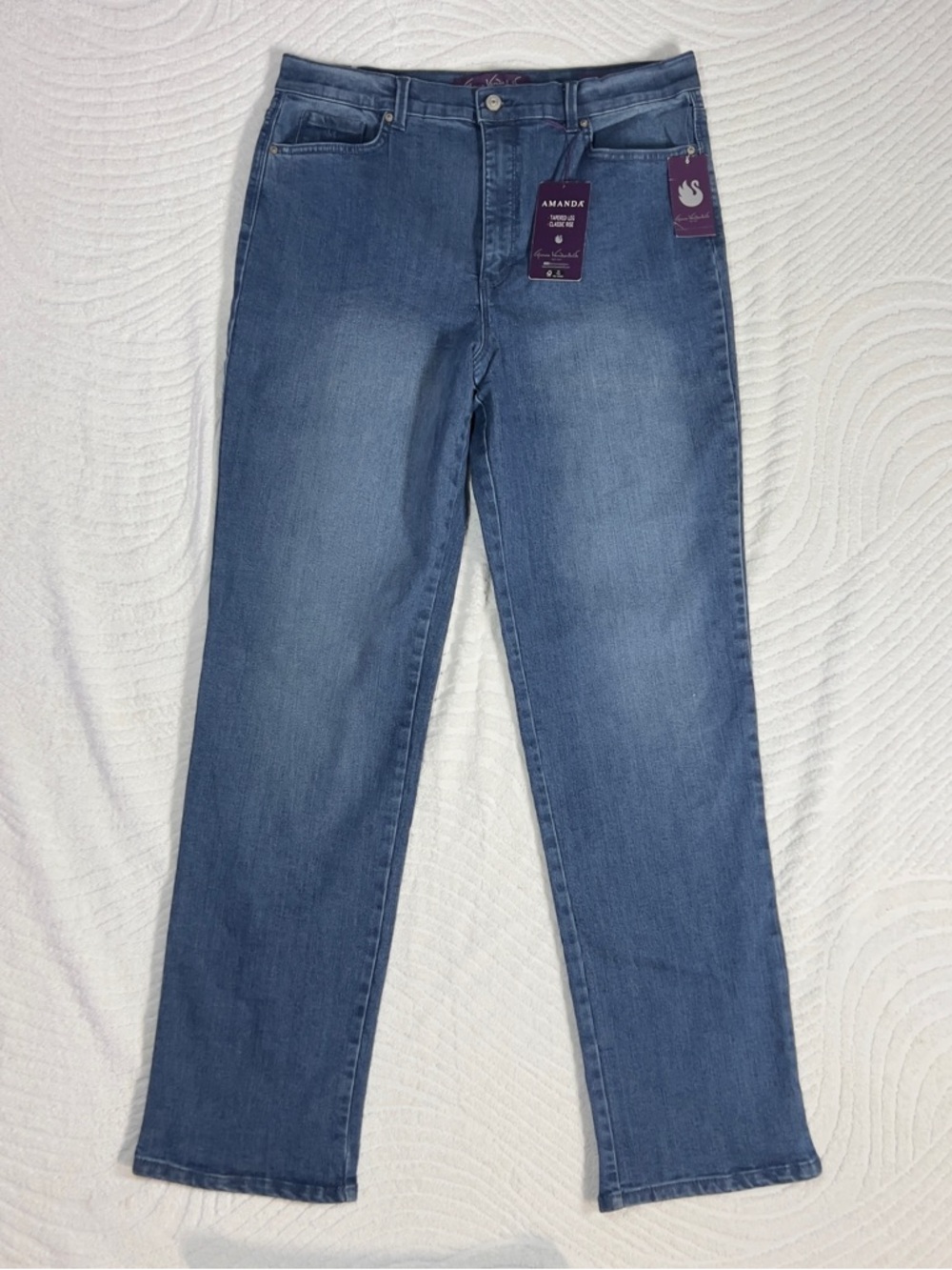 Gloria Vanderbilt Amanda Classic Women’s Straight Leg Blue Jeans Size 14